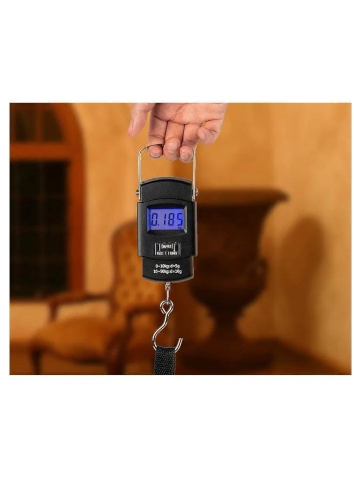Portable digital electronic luggage scale for suitcases, 50 kg, hanging suitcase scale - Image 1